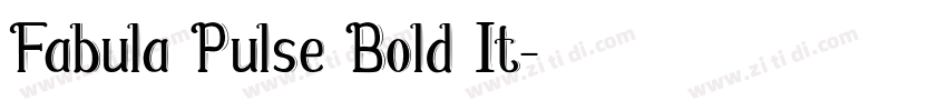 Fabula Pulse Bold It字体转换